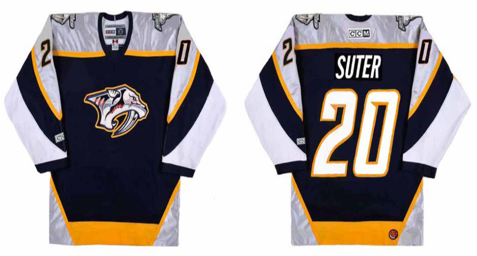 2019 Men Nashville Predators #20 Suter black CCM NHL jerseys